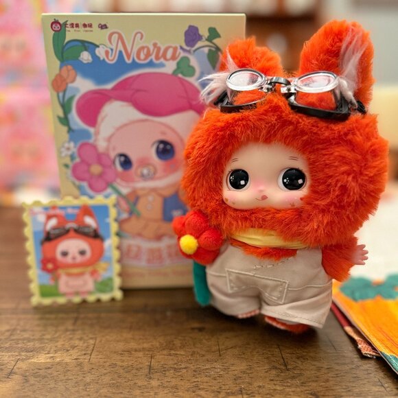 BABY THREE NORA FOX PILOT PLUSHIE. SO CUTE! - Picture 1 of 2